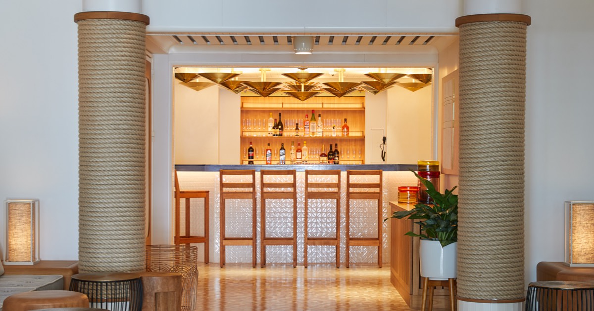 Dock House bar and seating areas.
