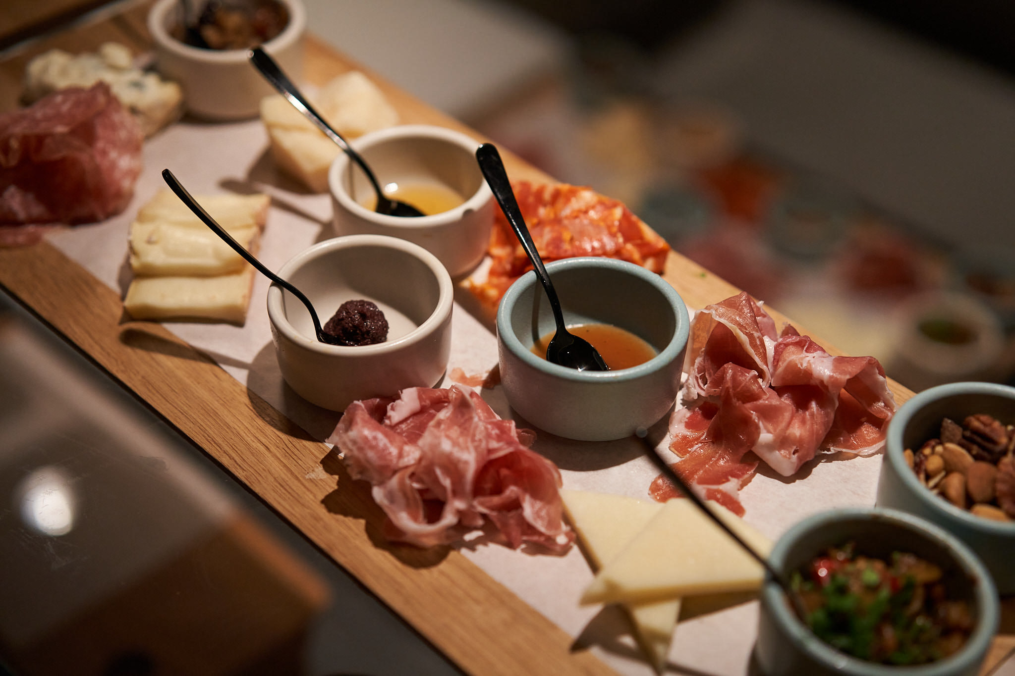 Charcuterie board at Extra Virgin Italian restaurant